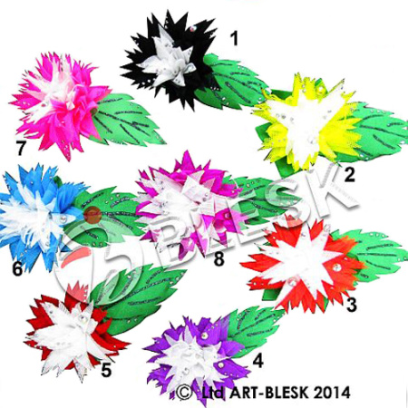 Заколка BLESK тканевая - цветочек 003