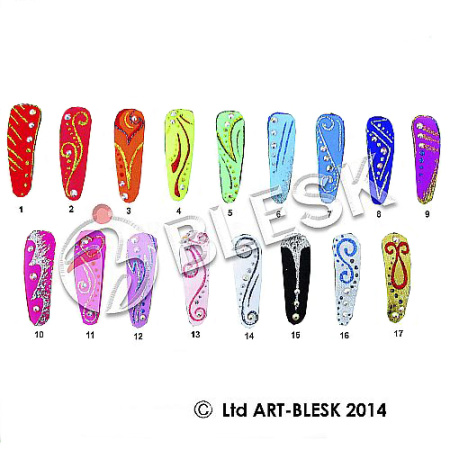 Заколка BLESK тканевая - лепесток маленький