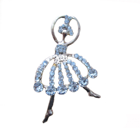 Балеринка со стразами золото